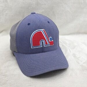 Quebec Nordiques Hat Cap Fitted Adjustable Blue NHL Hockey Vintage Men